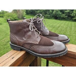 Florsheim Limited Men's Brown Leather Wingtip Lace Up Chukka Ankle Boots Sz 12 D